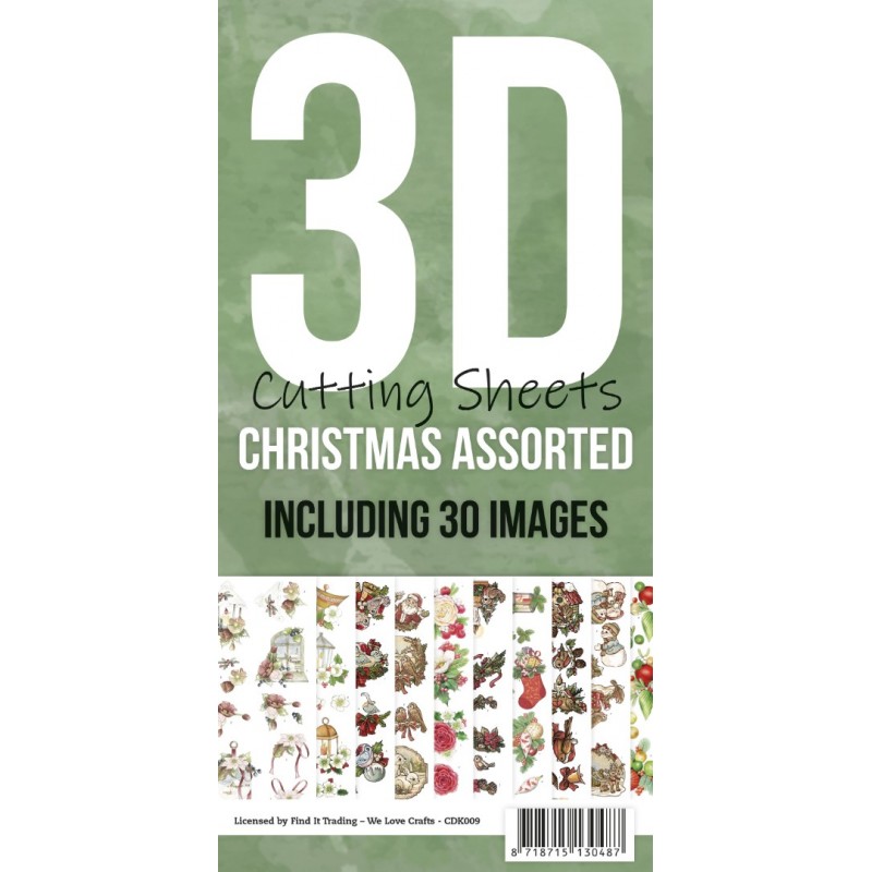 3D Cutting Sheets - Cards Deco - Christmas Assorti