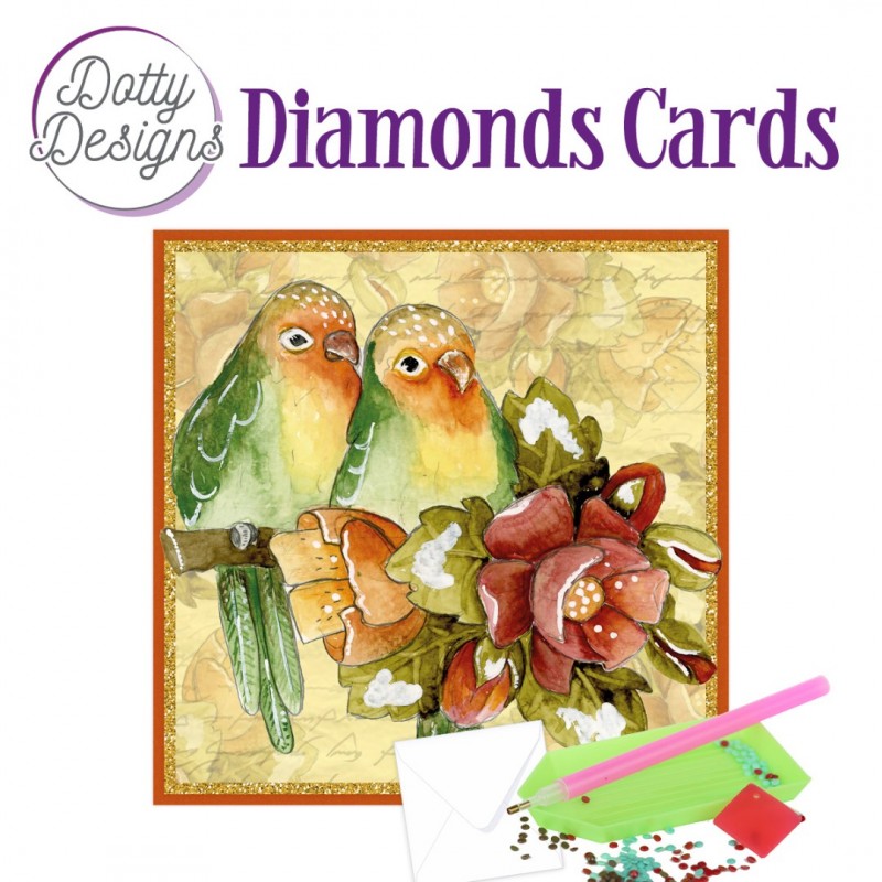 Dotty Designs Diamond Cards - Lovebirds