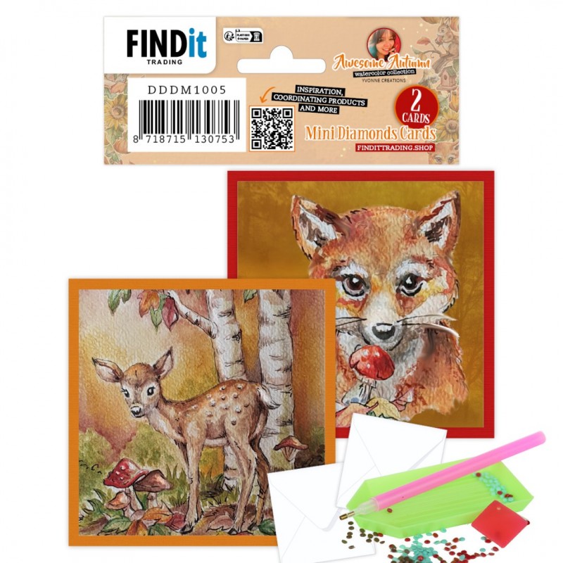 Dotty Designs Mini Diamond Cards set - Awesome Autumn