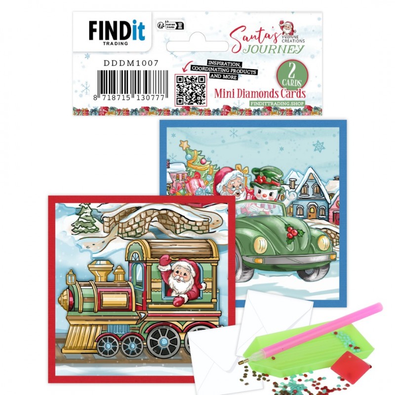 Dotty Designs Mini Diamond Cards set - Santa's Journey