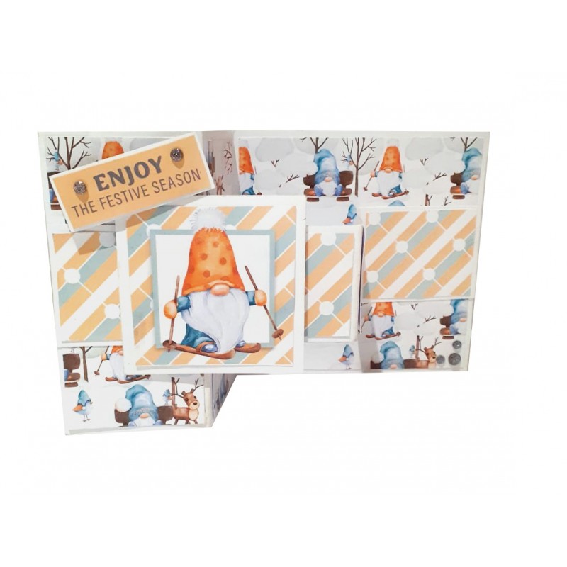The Paper Boutique A Gnome Family Christmas 6x6 Colour Me Toppers Pad