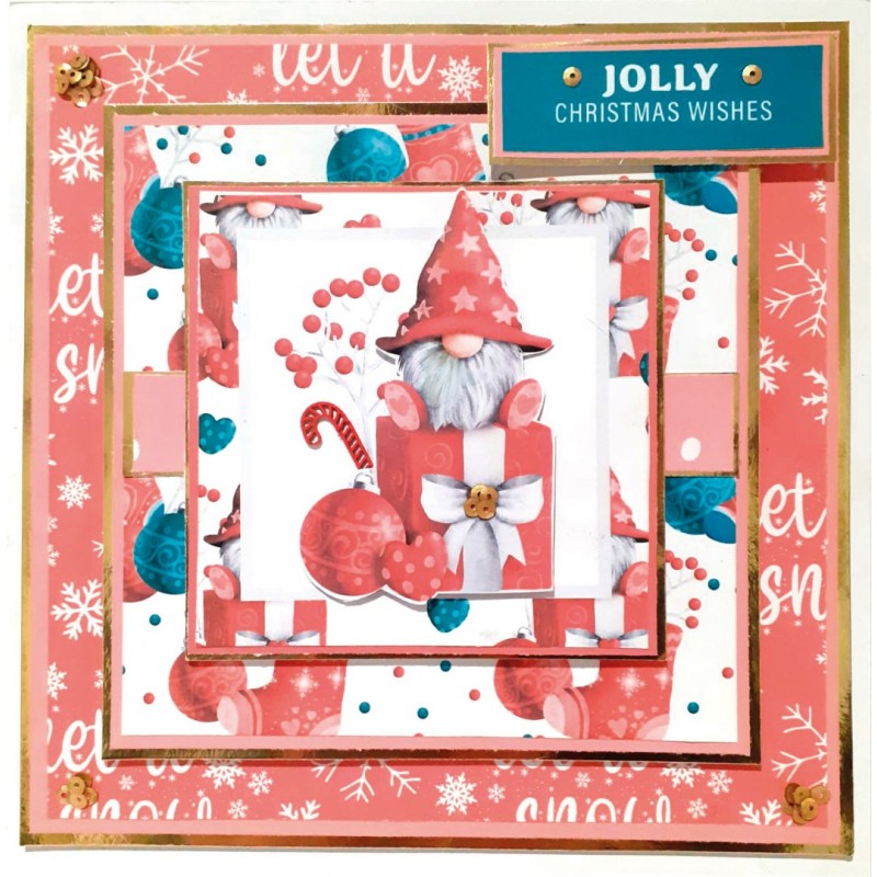 The Paper Boutique A Jolly Gnome Christmas 8x8 Colour Card Pad