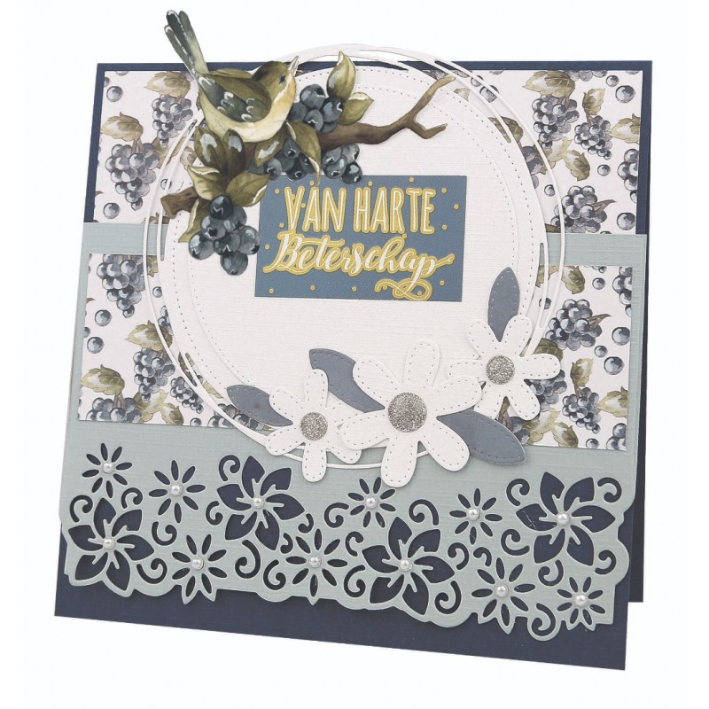 3D Cutting Sheet - Precious Marieke - Birds and Berries - Blackberries