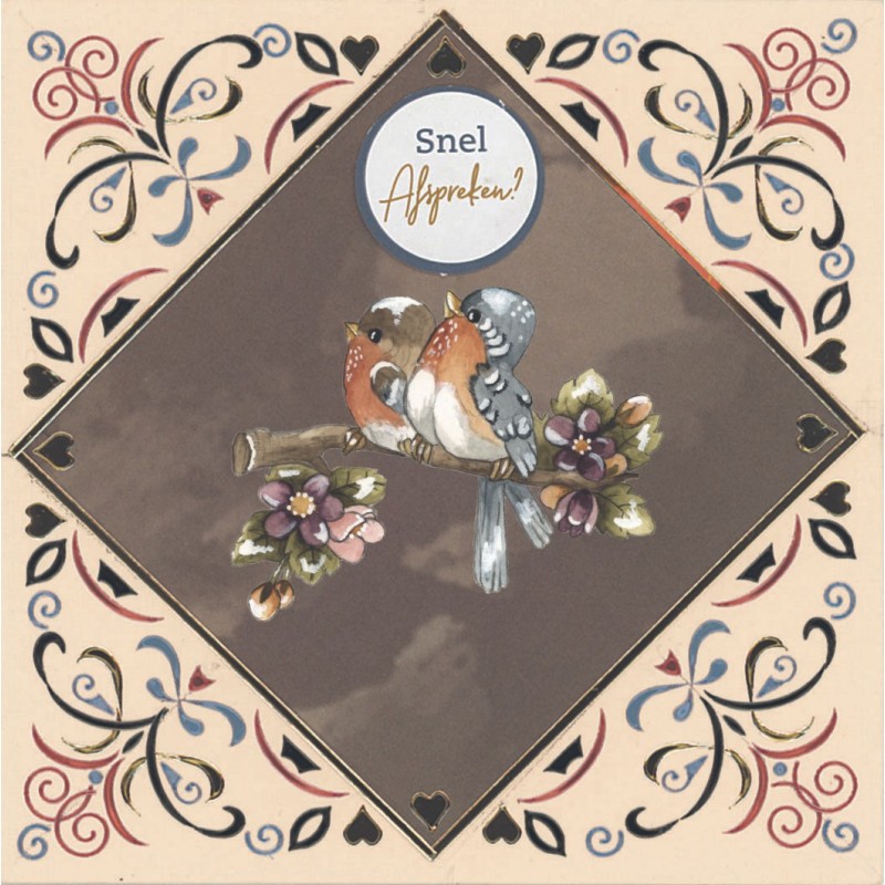 3D Cutting Sheet - Precious Marieke - Birds and Berries - Cranberries