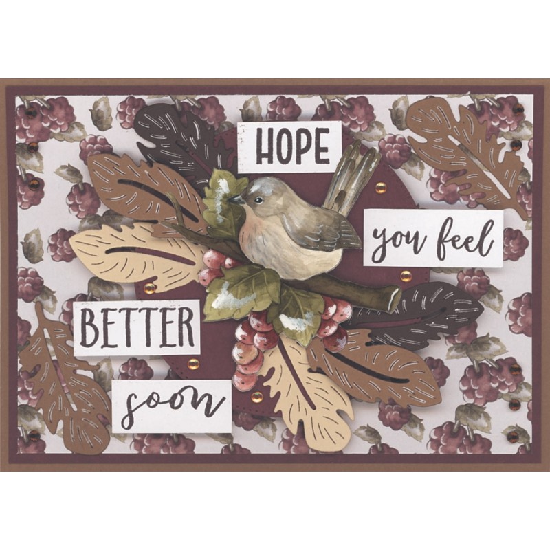 Dies - Precious Marieke - Birds and Berries - Leaf Frame