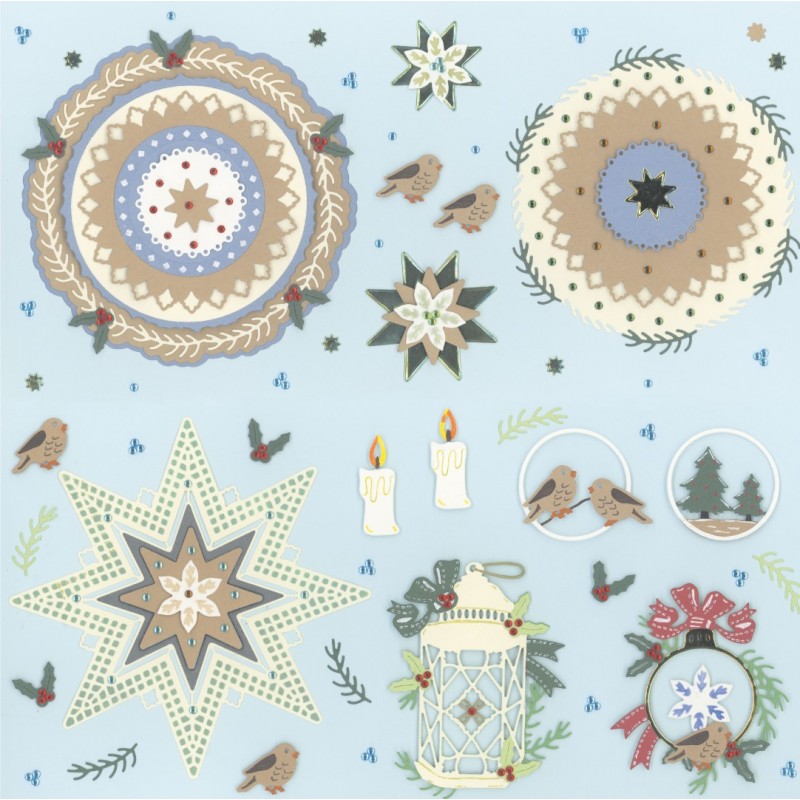 Dies - Precious Marieke - Christmas Blues - Holly Circle