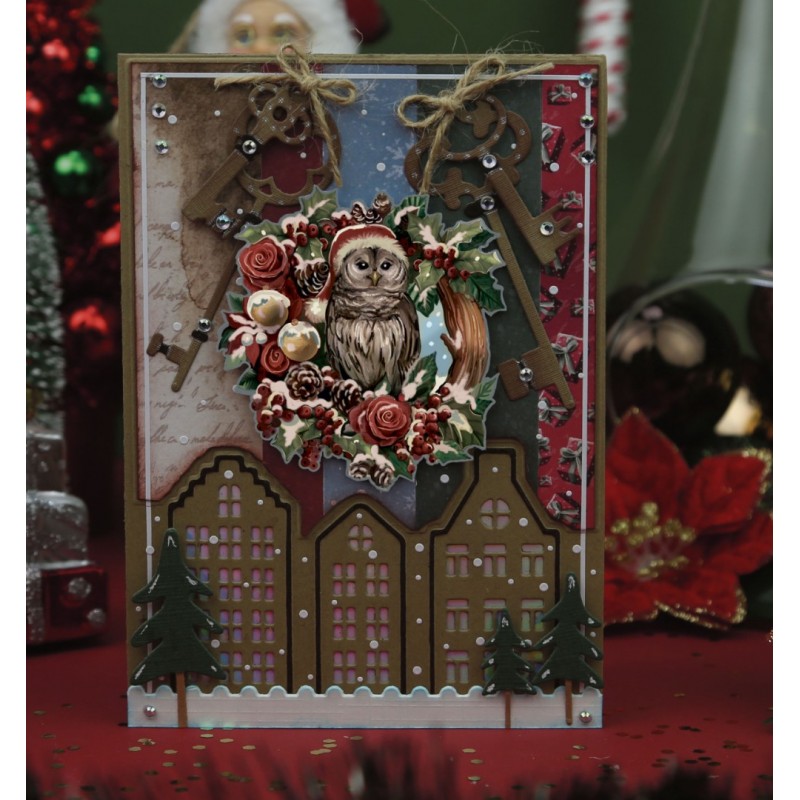 Card Deco Essentials - Cutting Dies - Houses in a row A5