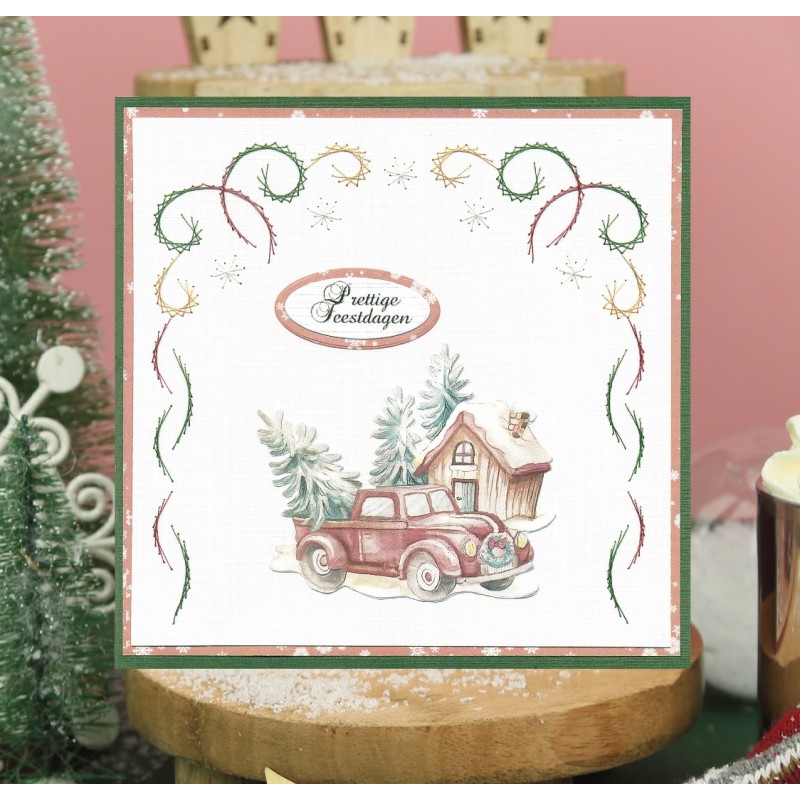 3D Cutting Sheet - Yvonne Creations - World of Christmas - Christmas Cars