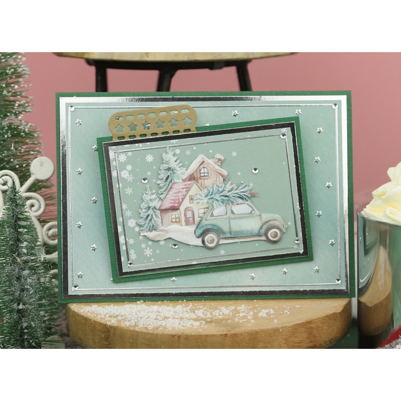 3D Cutting Sheet - Yvonne Creations - World of Christmas - Christmas Cars