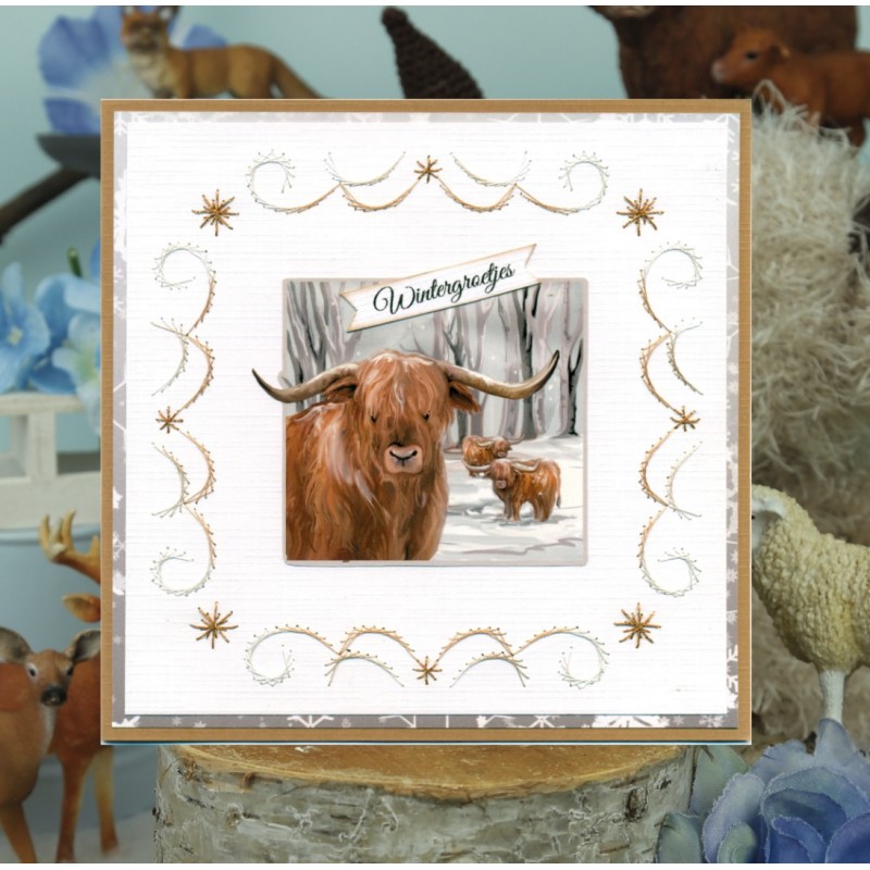 3D Cutting Sheet - Amy Design - Sturdy Winter - Scottish Highlander