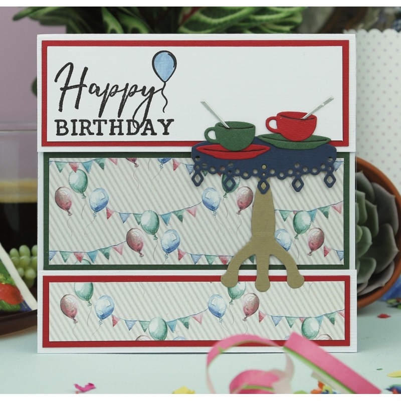 Dies - Yvonne Creations - Young at Heart - Tea Time