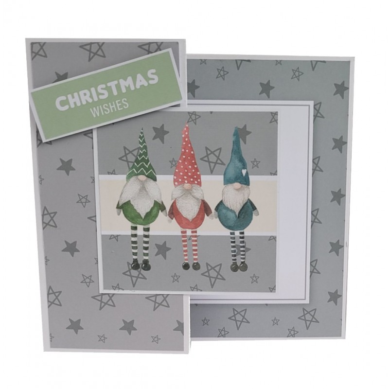 The Paper Boutique A Gnome Family Christmas Frames & Insert Papers for 6x6 Cards
