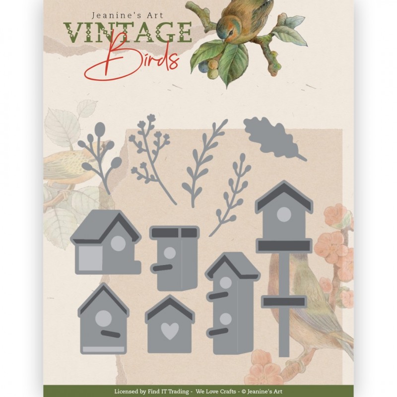 Dies - Jeanine's Art - Vintage Birds - Birdhouses