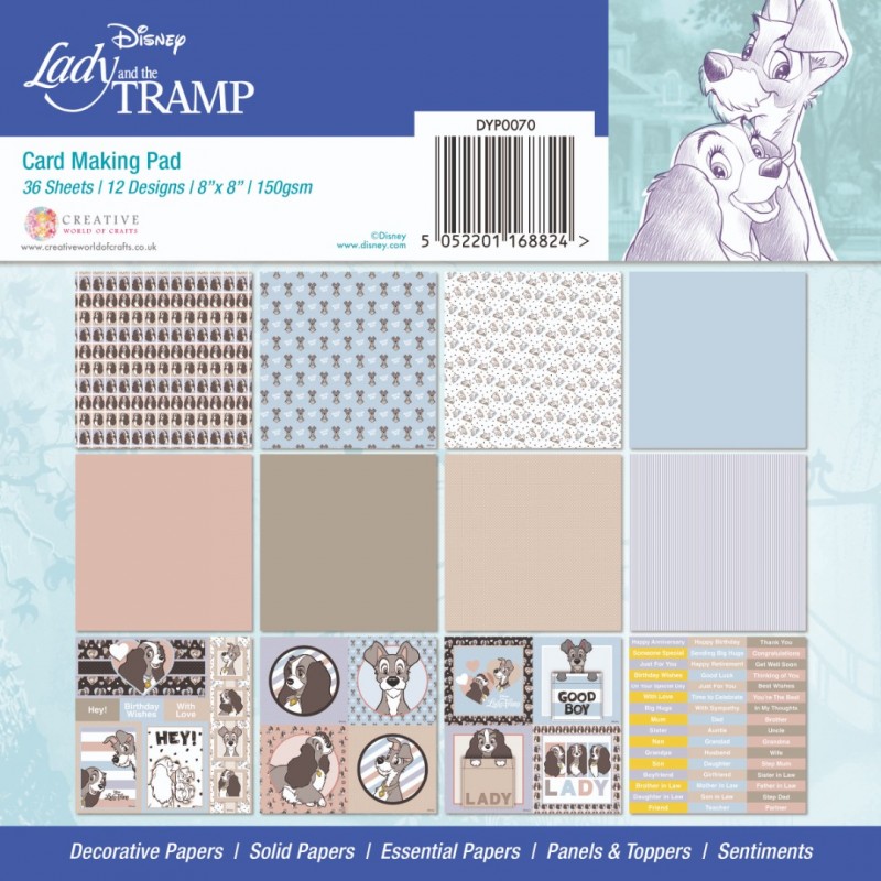 Lady & the Tramp - Card Making 8x8 Pad