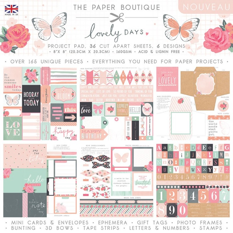 The Paper Boutique Lovely Days 8x8 Project Pad