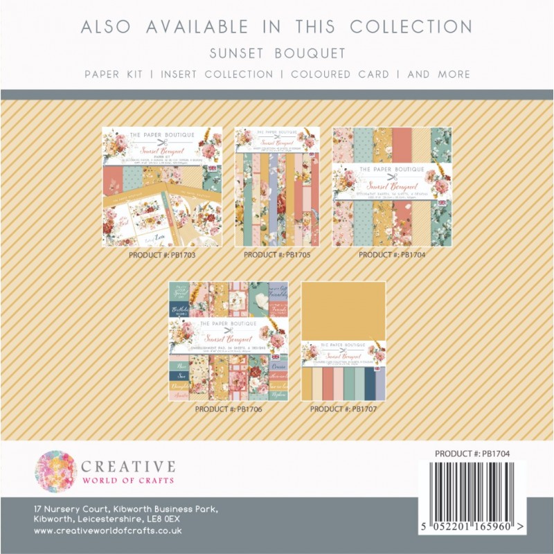 The Paper Boutique Sunset Bouquet 8x8 Paper Pad