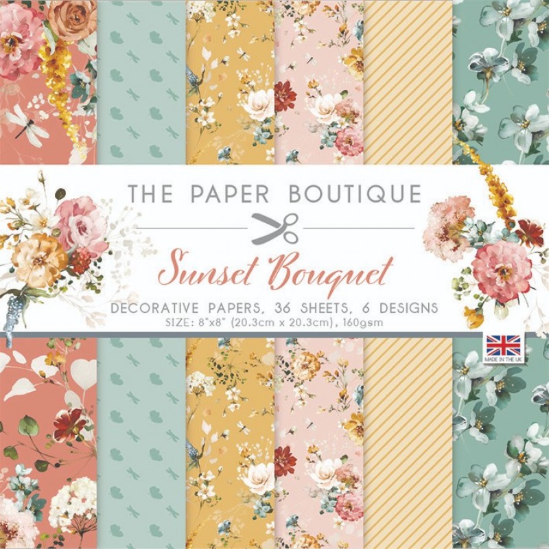 The Paper Boutique Sunset Bouquet 8x8 Paper Pad