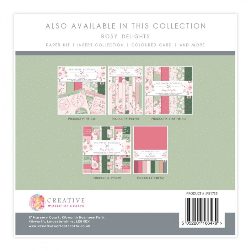 The Paper Boutique Rosy Deligths 8x8 Embellishments Pad