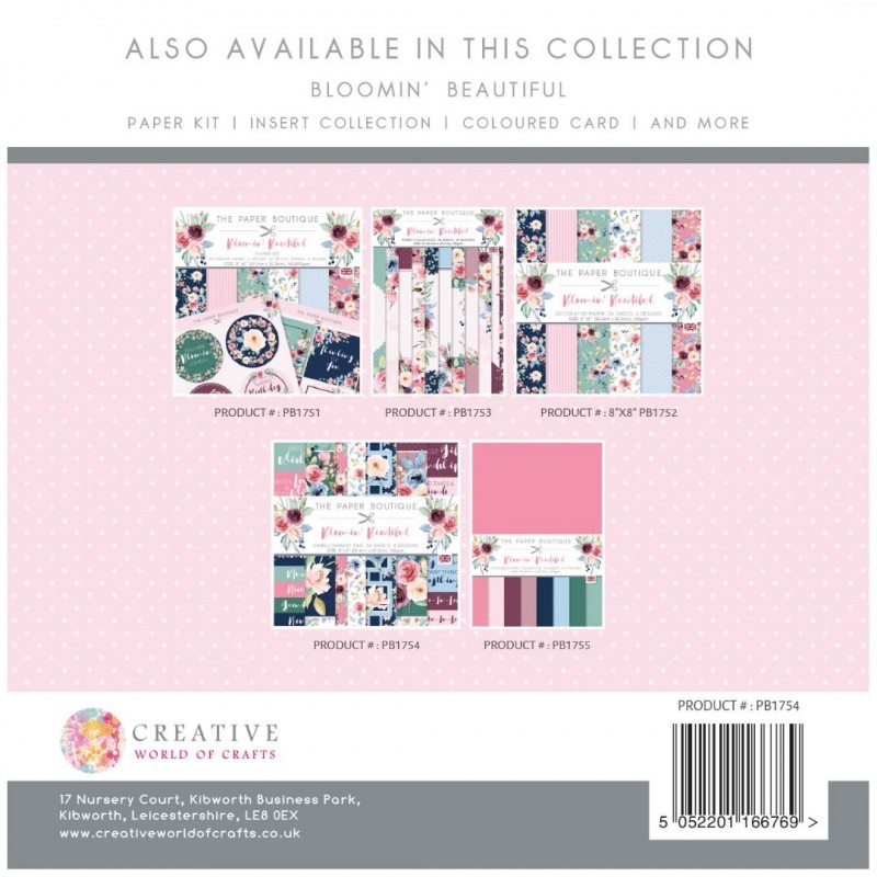 The Paper Boutique Bloomin' Beautiful 8x8 Embellishments Pad