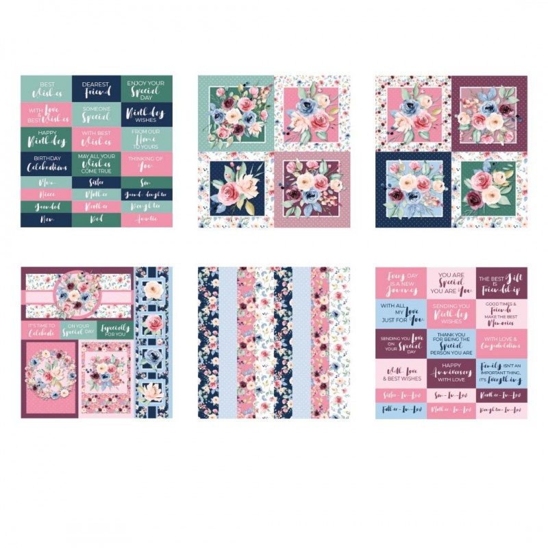 The Paper Boutique Bloomin' Beautiful 8x8 Embellishments Pad