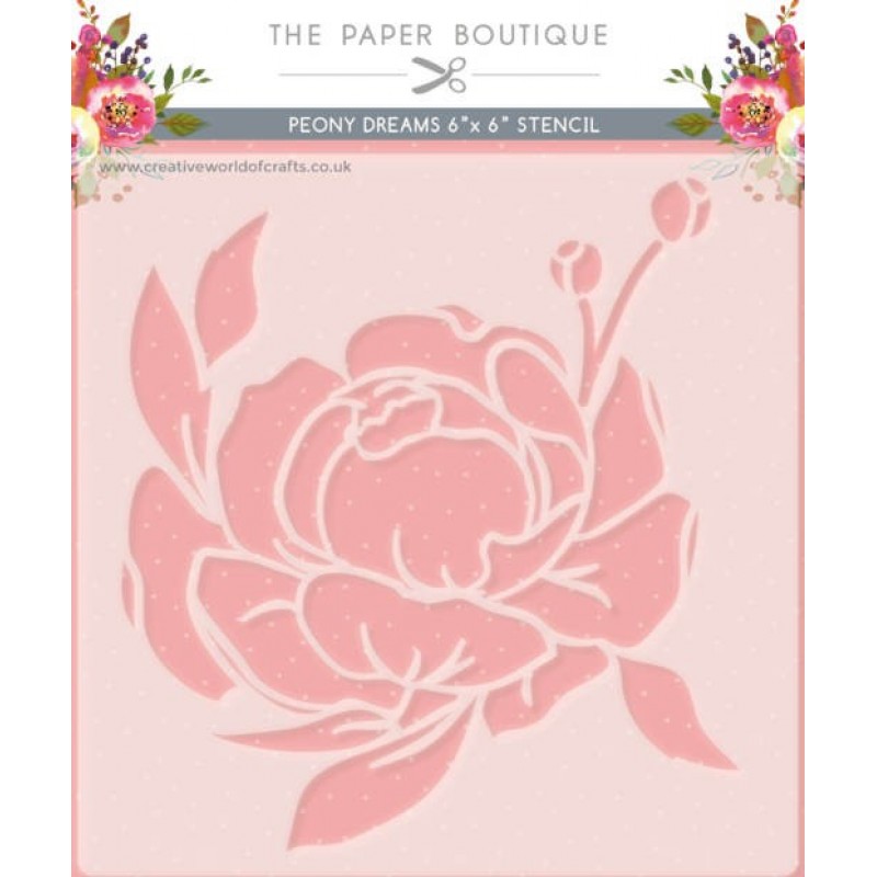 The Paper Boutique Peony Dreams 6x6 Stecil