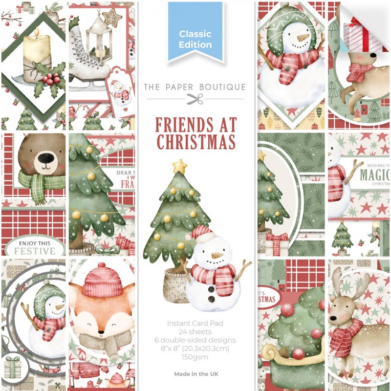 The Paper Boutique Friends at Christmas 8x8 Instant Card Pad