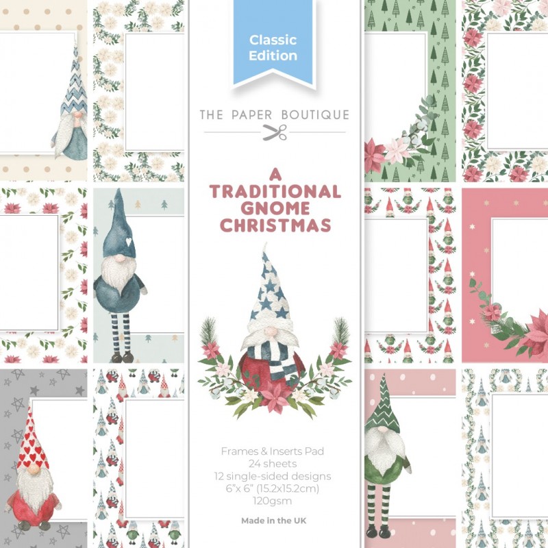 The Paper Boutique A Traditional Gnome Christmas Frames & Insert Papers for 6x6 Cards