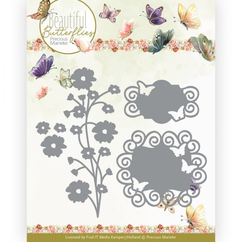 Dies - Precious Marieke - Beautiful Butterflies - Butterfly Labels