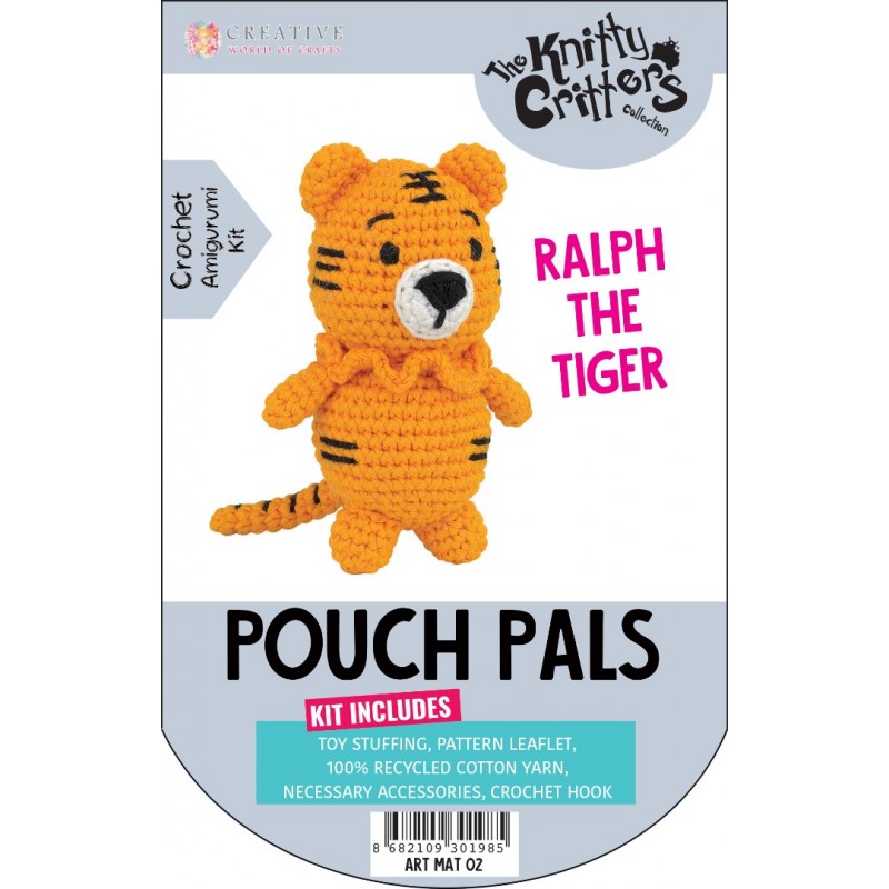 Knitty Critters Pouch Pals - Ralph The Tiger