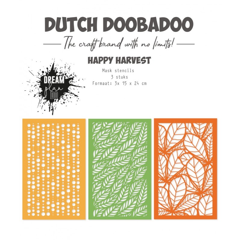 Mask Art Stencils - DDBD - Happy Harvest - 3 pcs