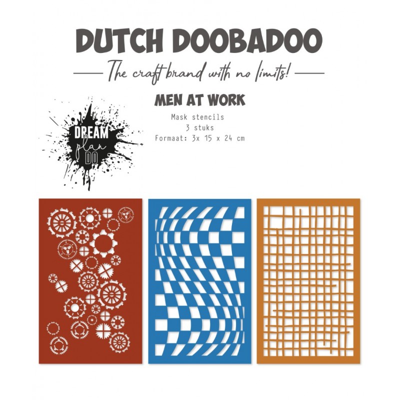 Mask Art Stencils - DDBD - Men at Work - 3pcs