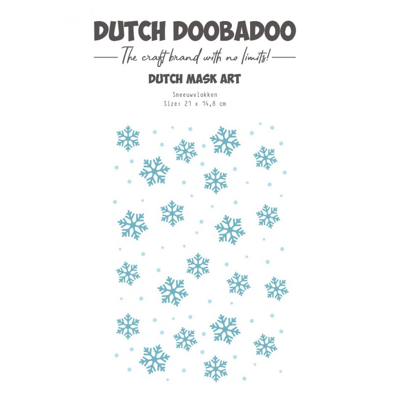 Stencil - DDBD - Hallo Winter - Mask Art - Sneeuwvlokken A5