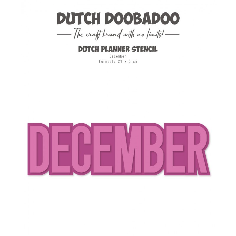 Planner stencil - DDBD - December - A5