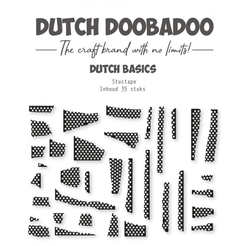 Die-cuts - DDBD - Dutch basics - Stuc tape - 35 pcs