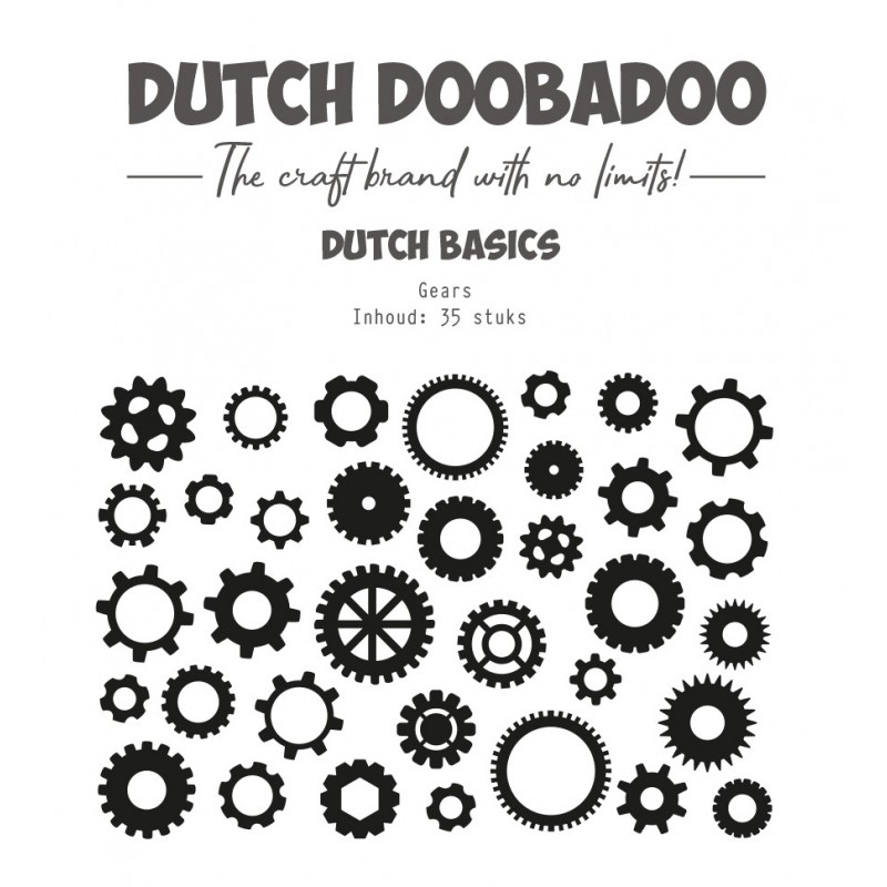 Die-cuts - DDBD - Dutch basics - Gears - 35 pcs