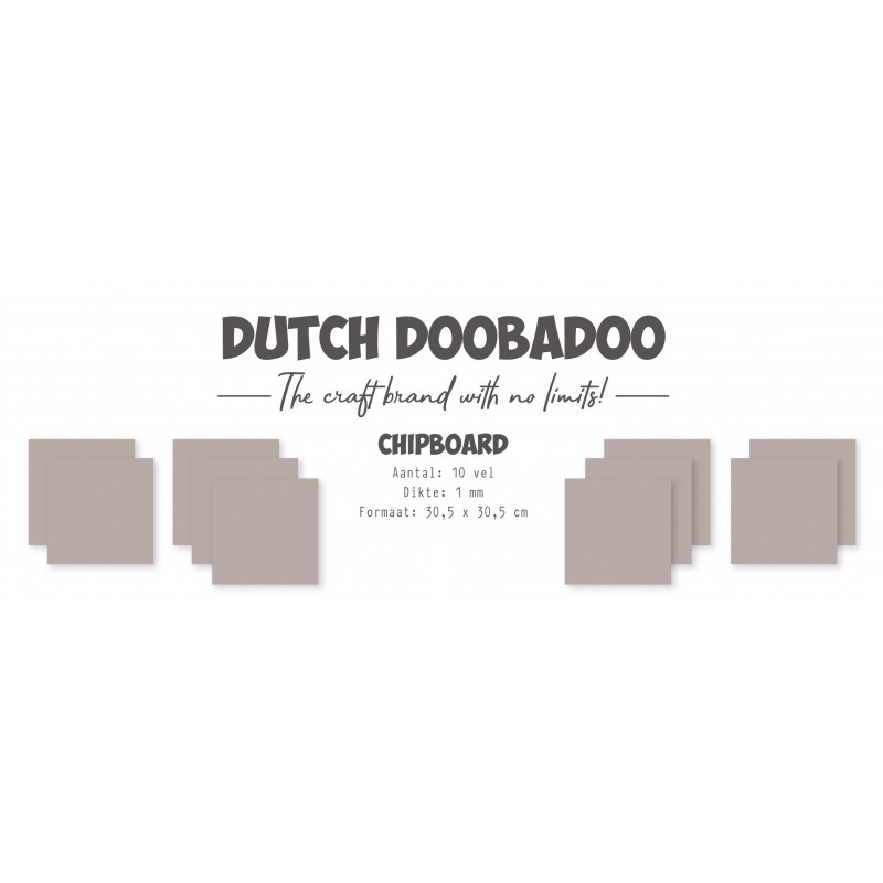 Chipboard 1 mm - DDBD - 30,5 x 30,5 cm - 10 pcs