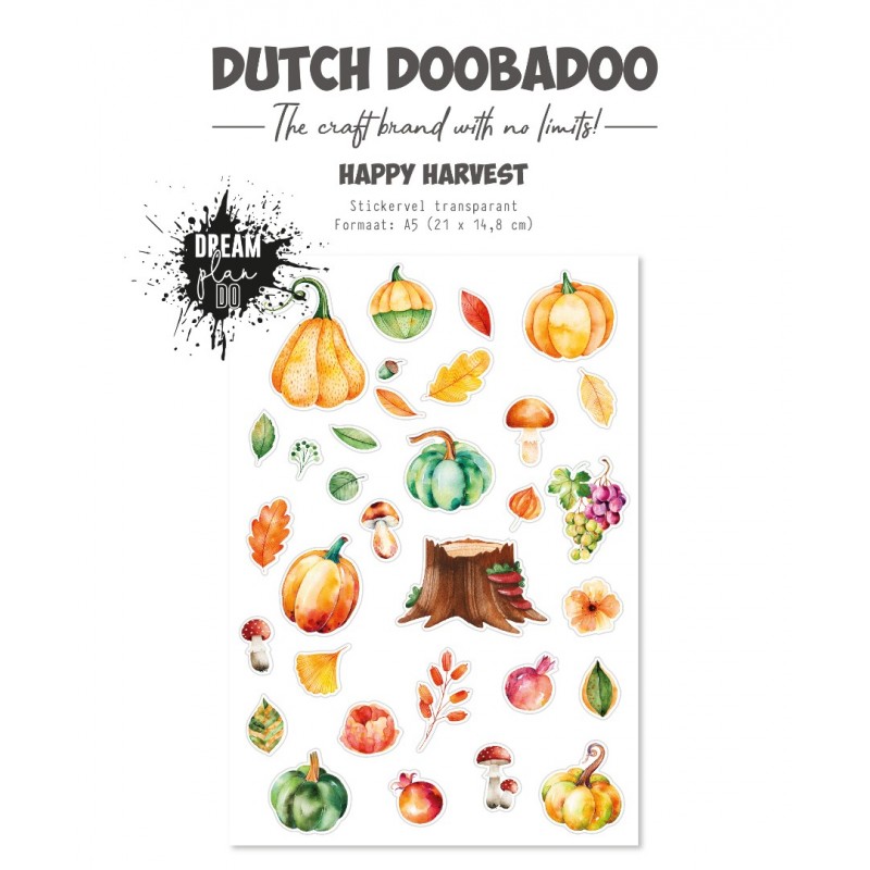 Transparante sticker - DDBD - Happy Harvest - A5