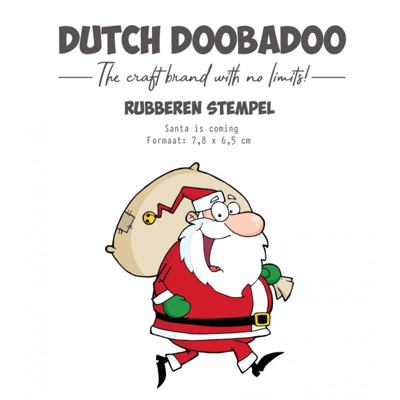 DDBD Rubber stempel Santa is coming