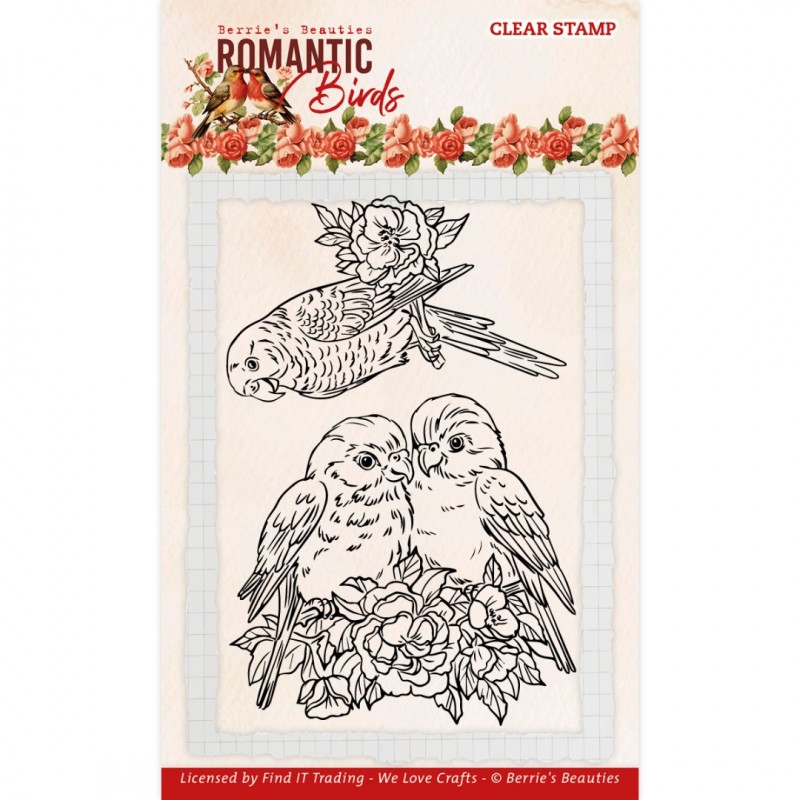 Clear Stamps - Berries Beauties - Romantic Birds - Parrots