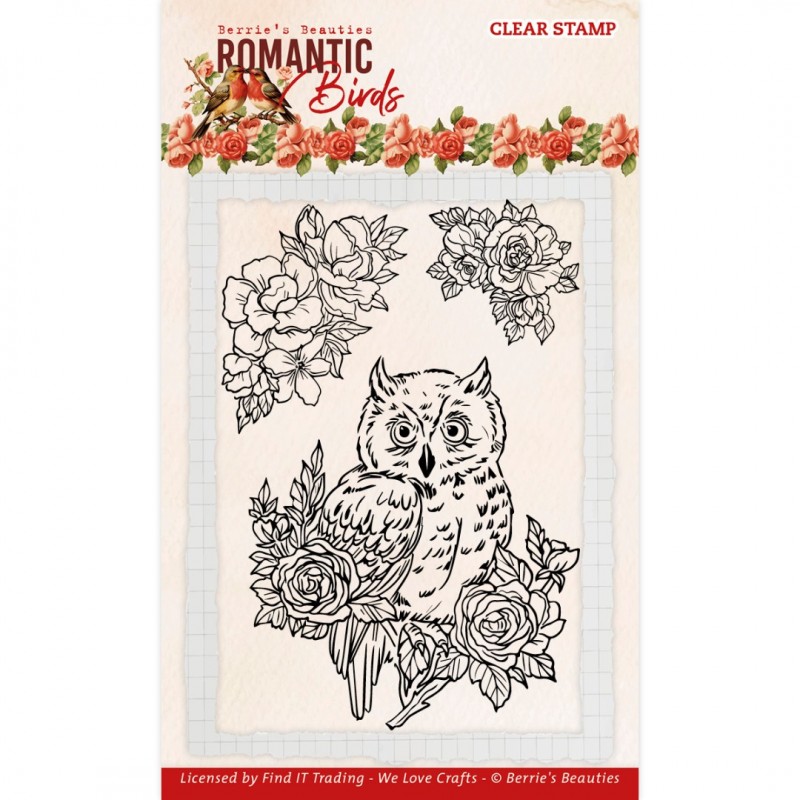 Clear Stamps - Berries Beauties - Romantic Birds - Owl