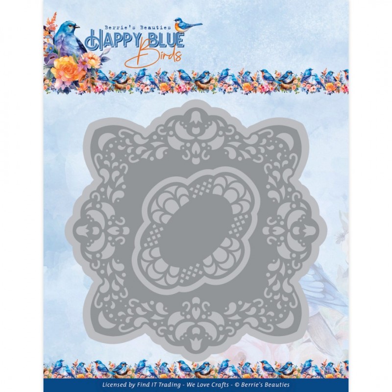 Dies - Berries Beauties - Happy Blue Birds - Happy Frame