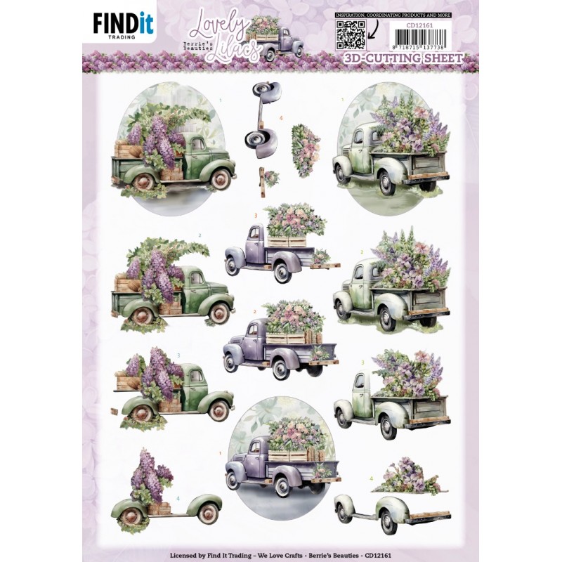 3D Cutting Sheets - Berries Beauties - Lovely Lilacs - Lovely Cars