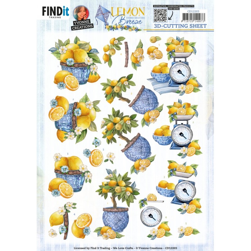 3D Cutting Sheets - Yvonne Creations - Lemon Breeze - Lemon Tree