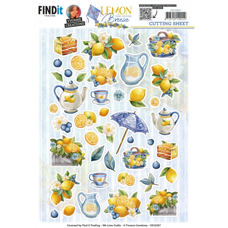 Cutting Sheets - Yvonne Creations - Lemon Breeze - Small Elements