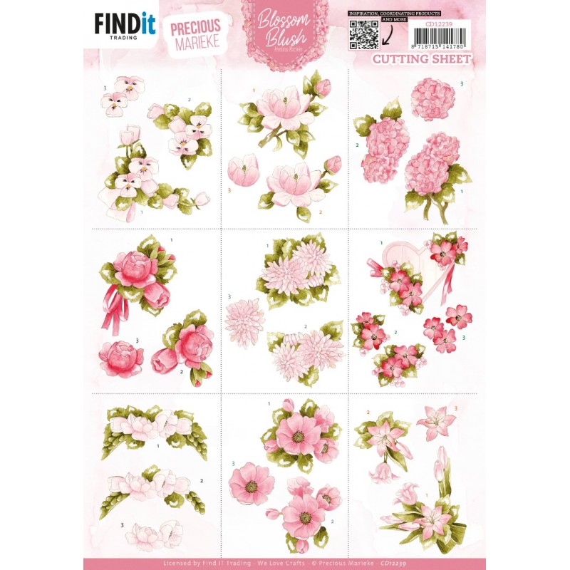 Cutting Sheets - Precious Marieke - Blossom Blush - Mini