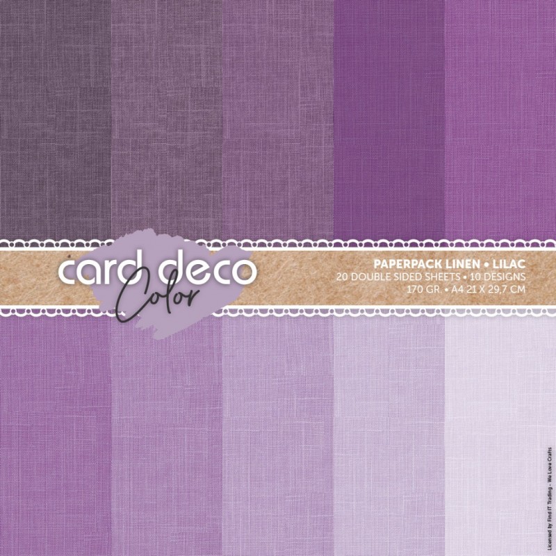 Card Deco Color Paperpack - Linen - Lilac - A4