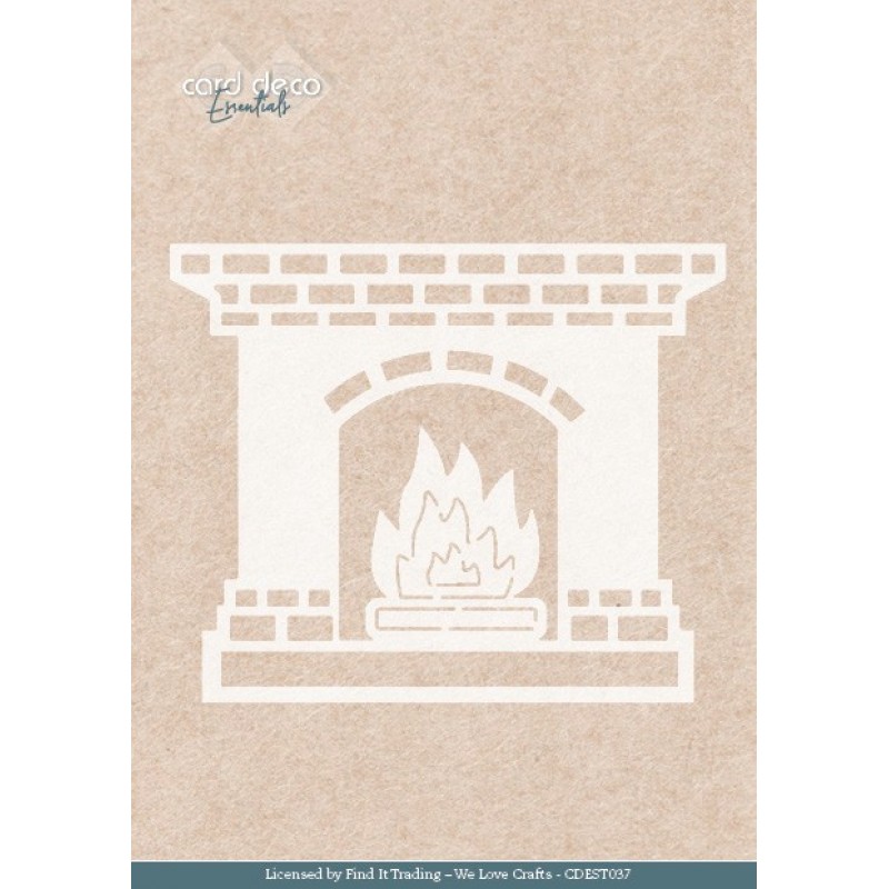 CDEST037 - Card Deco Essentials - Glowing Christmas - Fireplace - A5