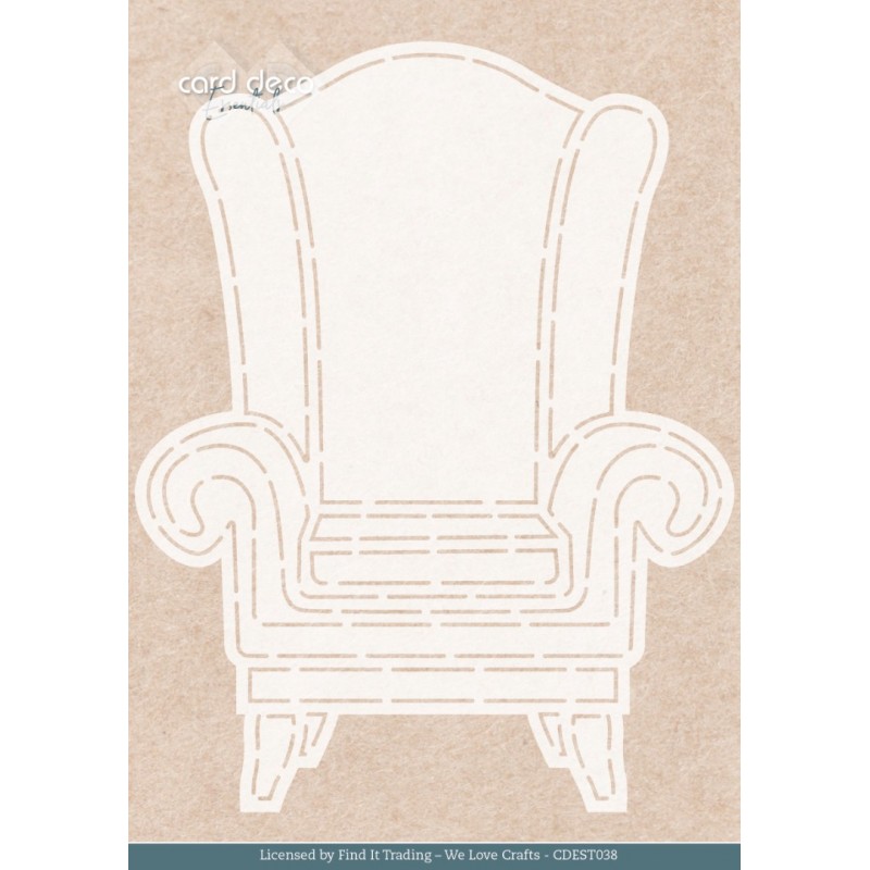 Stencil - Card Deco Essentials -Nostalgic Chair - A5