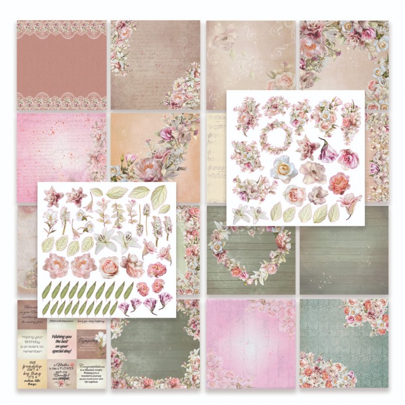 Vintage Tea Collection - Collection Kit 12 x 12 Paper Collection + Ephemera