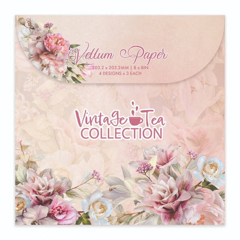 Vintage Tea Collection - 8 x 8 Vellum Paper